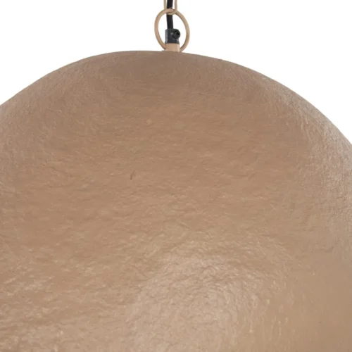 Suspension en papier mâché terre rosée coque ondulée Ethan Chloé 58 cm — vue 4