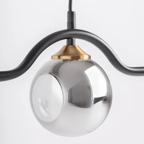 Suspension Fasha verre gris fumé et acier cuivré Vical Home — vue 3