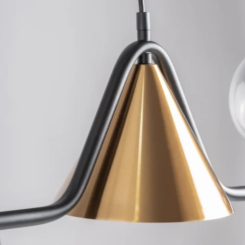 Suspension Fasha verre gris fumé et acier cuivré Vical Home — vue 4