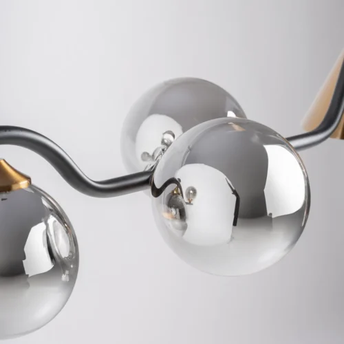 Suspension Fasha verre gris fumé et acier cuivré Vical Home — vue 5