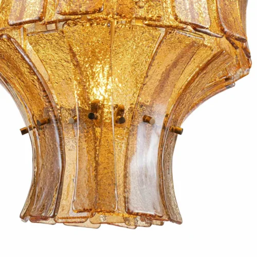 Suspension pagode en verre doré fumé onze lumières Ethan Chloé 76 cm de haut — vue 3