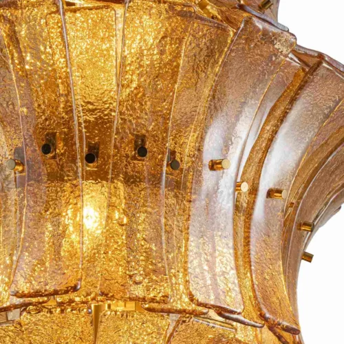 Suspension pagode en verre doré fumé onze lumières Ethan Chloé 76 cm de haut — vue 4