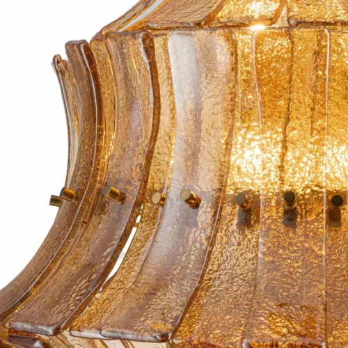 Suspension pagode en verre doré fumé onze lumières Ethan Chloé 76 cm de haut — vue 5