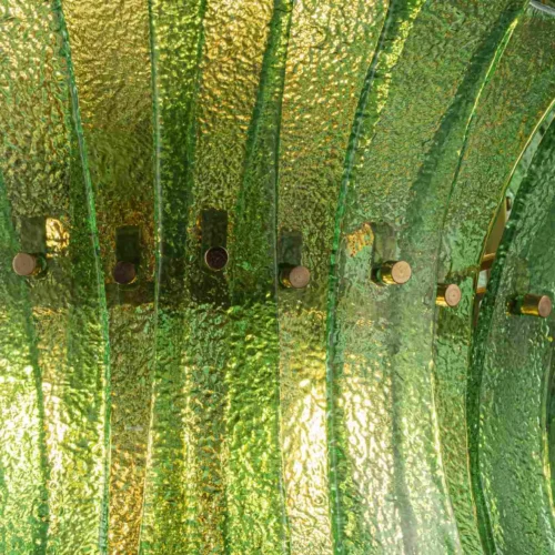 Suspension pagode en verre vert bouteille onze lumières Ethan Chloé 76 cm de haut — vue 5