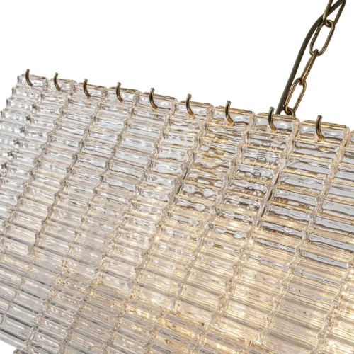 Suspension rectangulaire baguettes de verre deux étages pour table Ethan Chloé 103 cm — vue 6