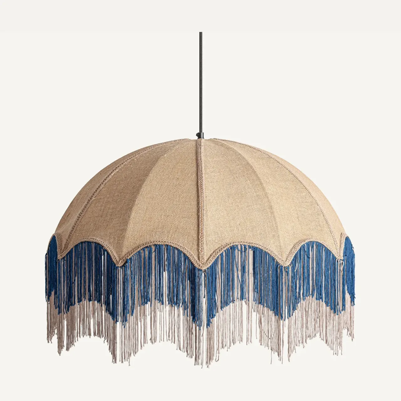Suspension Sakhsa jute beige et bleu Vical Home