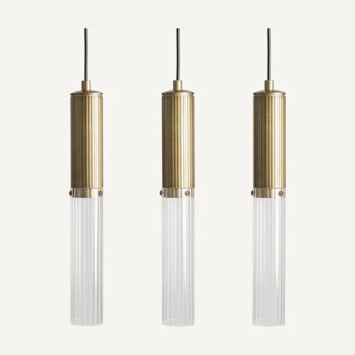 Luminaires Vical Home Suspension Spike verre et acier bronze Vical Home