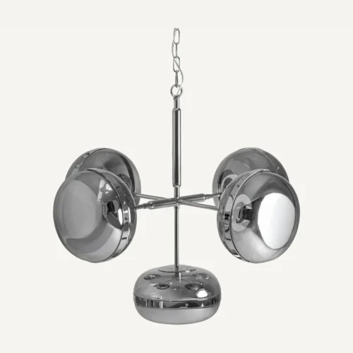 Luminaires Suspension verre et acier argenté 75 cm Vical Home