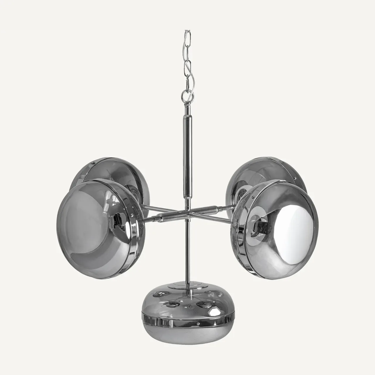 Suspension verre et acier argenté 75 cm Vical Home