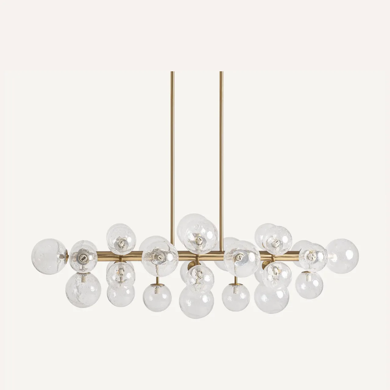Suspension verre transparent et acier bronze 133 cm Vical Home