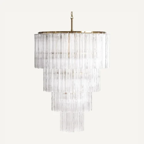 Lustres et suspensions Vical Home Suspension verre transparent et acier bronze 68 cm Vical Home