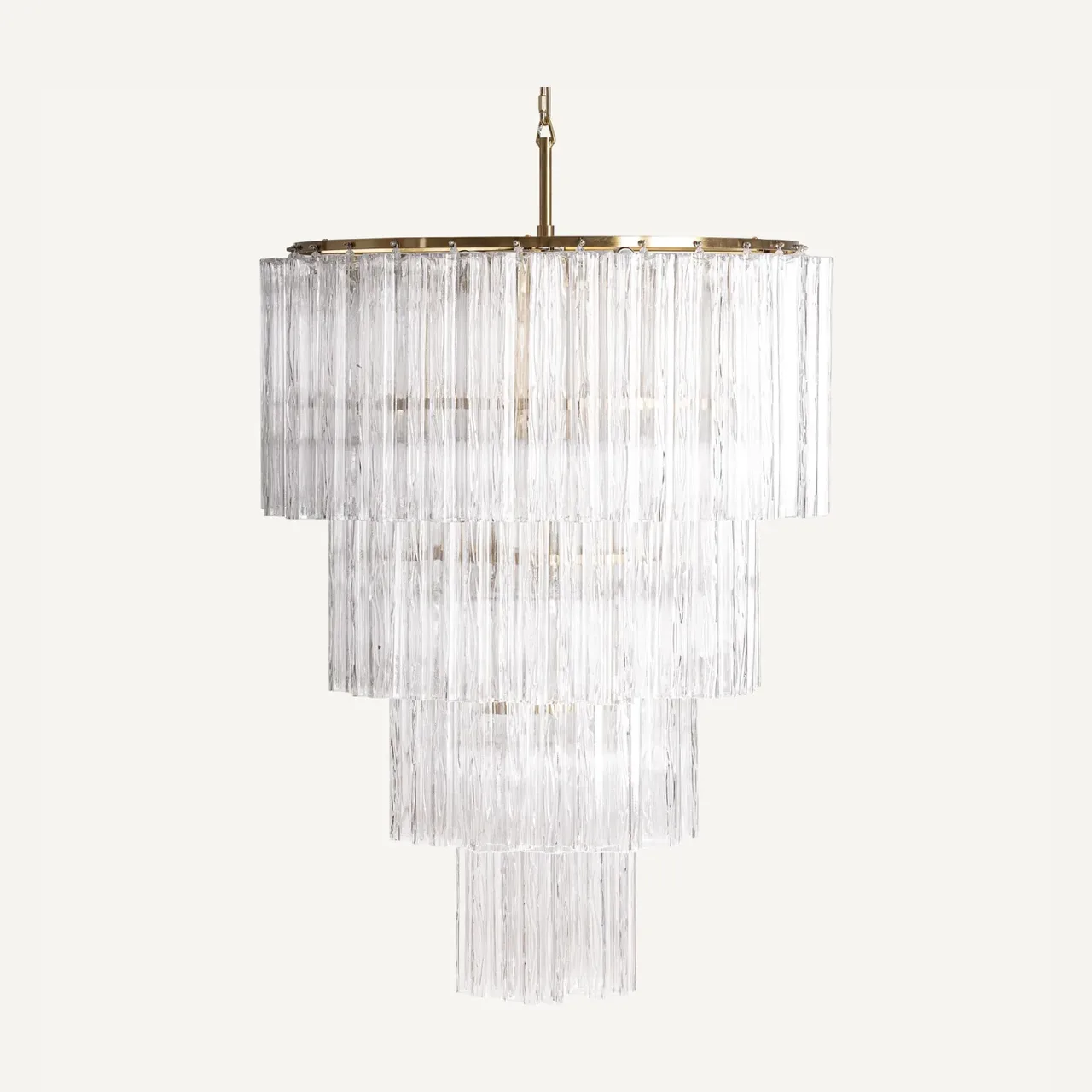 Suspension verre transparent et acier bronze 68 cm Vical Home