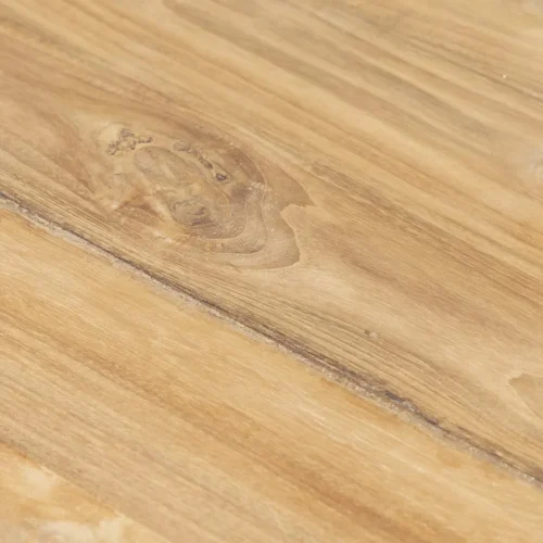 Table à manger bois clair 200 cm plateau épais piétement croisé Ethan Chloé — vue 3