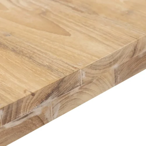 Table à manger bois clair 200 cm plateau épais piétement croisé Ethan Chloé — vue 4