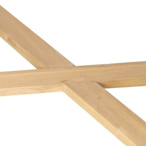 Table à manger bois clair 200 cm plateau épais piétement croisé Ethan Chloé — vue 5