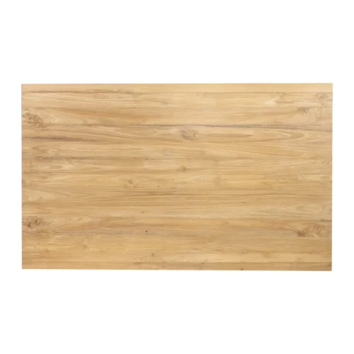 Table à manger bois clair 200 cm plateau épais piétement croisé Ethan Chloé — vue 7