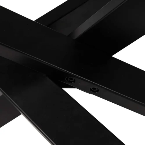 Table à manger céramique blanche Moncton piétement étoile noir Ethan Chloé 200 cm — vue 7