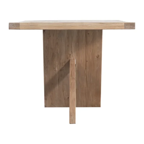 Table à manger orme recyclé Amala piétement en croix Ethan Chloé 200 cm — vue 2