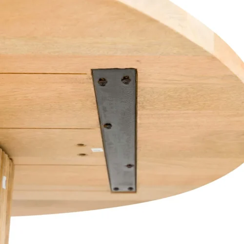 Table à manger ovale bois de manguier Myra 240 cm piétements cannelés Ethan Chloé — vue 15