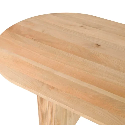 Table à manger ovale bois de manguier Myra 240 cm piétements cannelés Ethan Chloé — vue 6