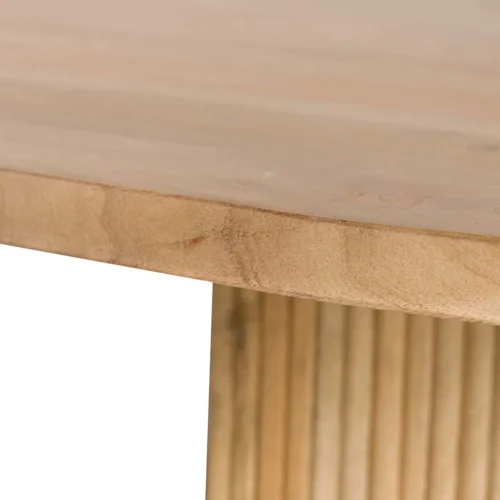 Table à manger ovale bois de manguier Myra 240 cm piétements cannelés Ethan Chloé — vue 8