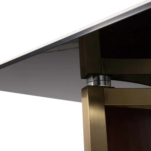 Table à manger pierre grise Celaya piétement doré Ethan Chloé 240 cm — vue 11
