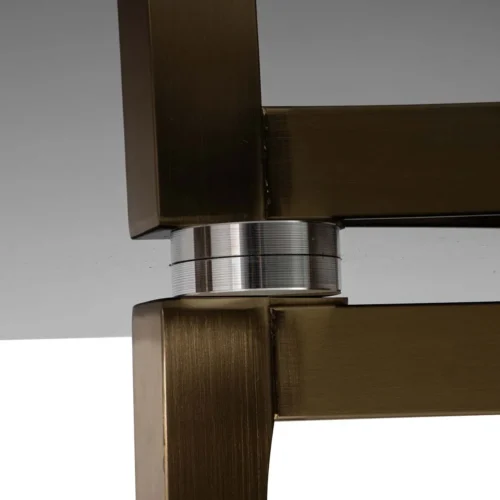 Table à manger pierre grise Celaya piétement doré Ethan Chloé 240 cm — vue 12