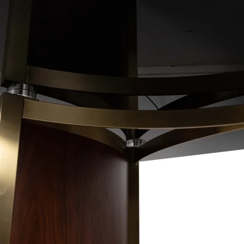 Table à manger pierre grise Celaya piétement doré Ethan Chloé 240 cm — vue 13