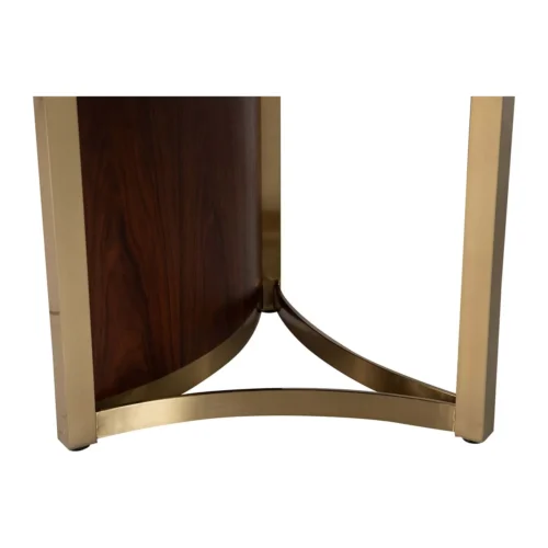 Table à manger pierre grise Celaya piétement doré Ethan Chloé 240 cm — vue 7