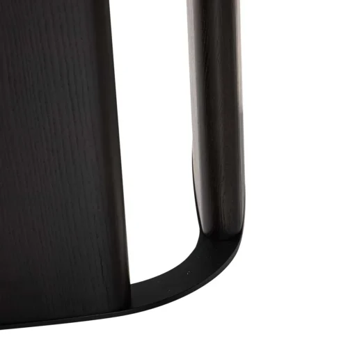 Table à manger pierre noire veinée Burnaby piétement chêne Ethan Chloé 180 cm — vue 9