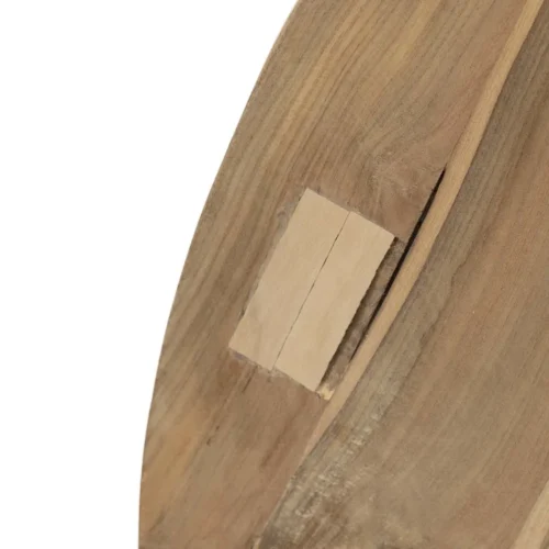 Table à manger ronde bois clair pied central étoilé noir Ethan Chloé 130 cm — vue 12