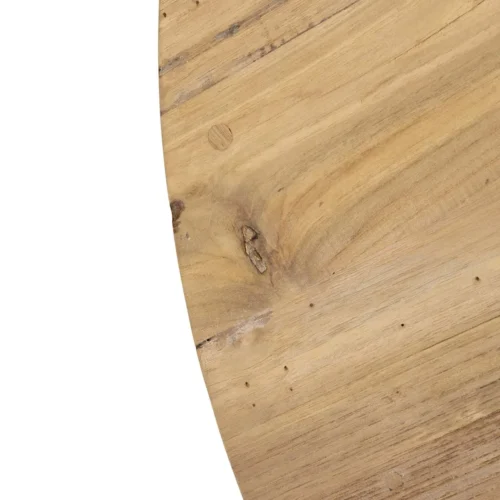 Table à manger ronde bois clair pied central étoilé noir Ethan Chloé 130 cm — vue 6