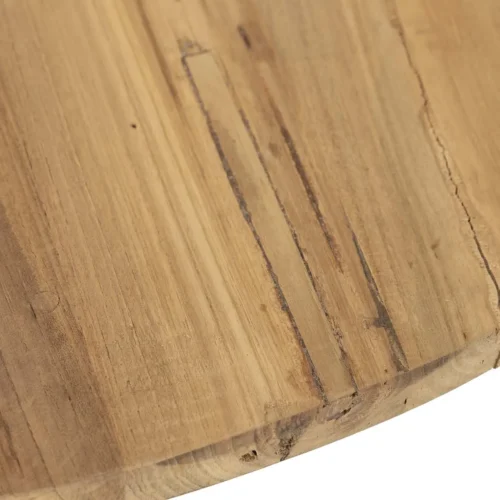 Table à manger ronde bois clair pied central étoilé noir Ethan Chloé 130 cm — vue 7