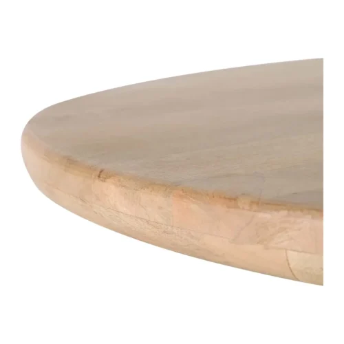 Table à manger ronde bois de manguier Felo colonnes cannelées Ethan Chloé 140 cm — vue 8
