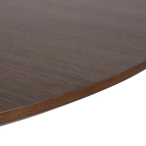 Table à manger ronde plaqué noyer Surrey pied central Ethan Chloé 150 cm — vue 5