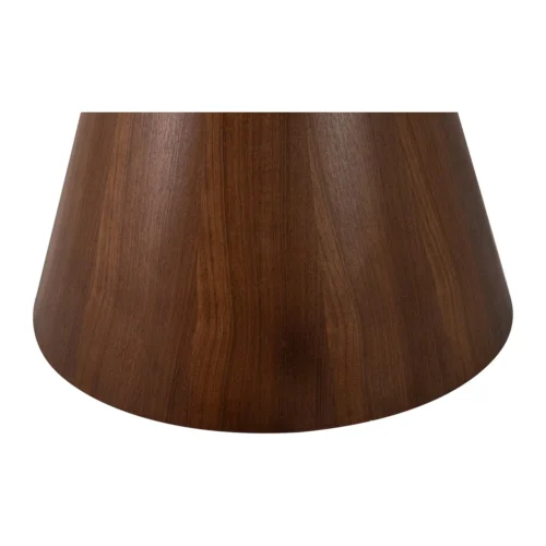 Table à manger ronde plaqué noyer Surrey pied central Ethan Chloé 150 cm — vue 9