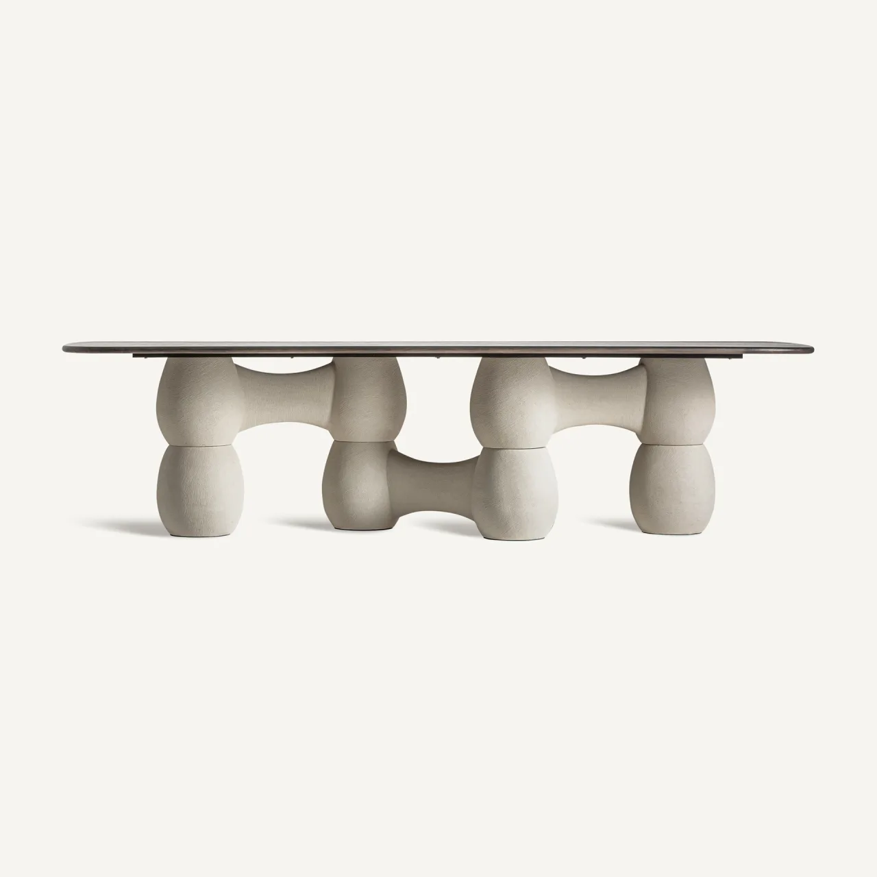 Table à manger Sivadal bois foncé et béton Vical Home