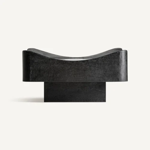 Table basse bois de manguier recyclé noir 76 cm Vical Home