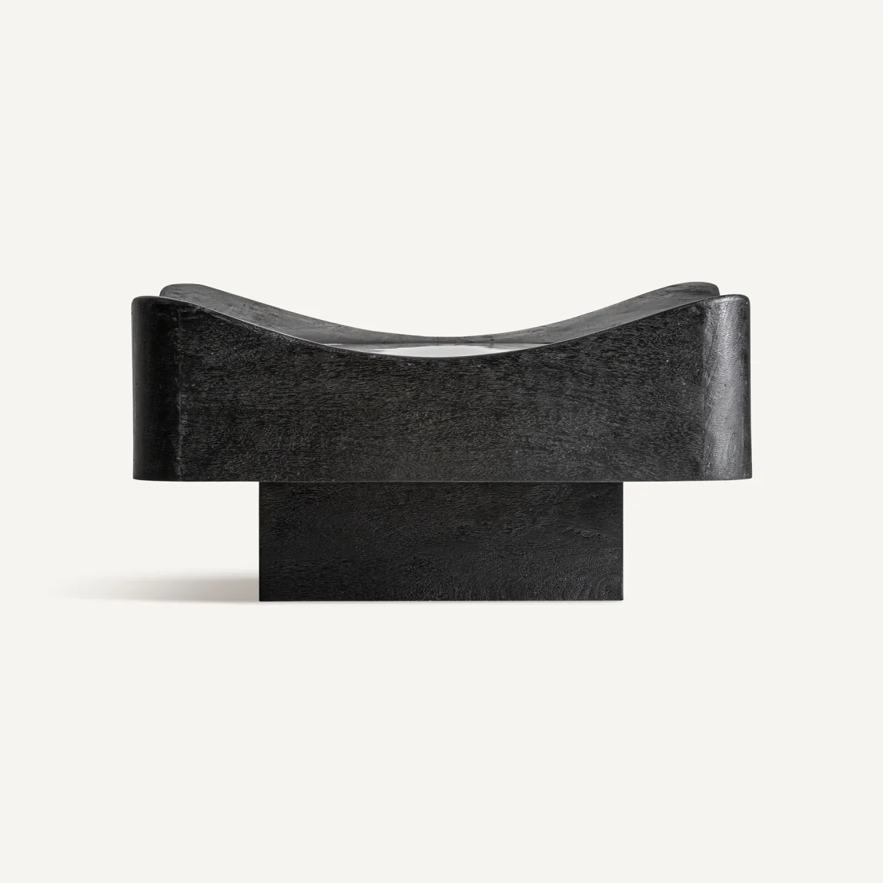 Table basse bois de manguier recyclé noir 76 cm Vical Home