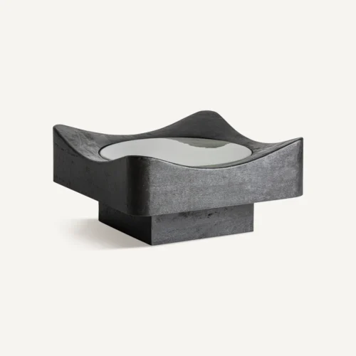 Table basse bois de manguier recyclé noir 76 cm Vical Home — vue 2