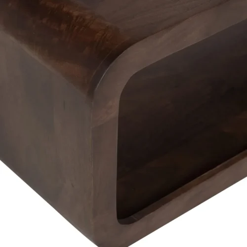 Table basse bois de mindi brun en ruban continu Ethan Chloé 120 cm — vue 4