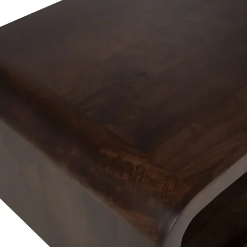 Table basse bois de mindi brun en ruban continu Ethan Chloé 120 cm — vue 6