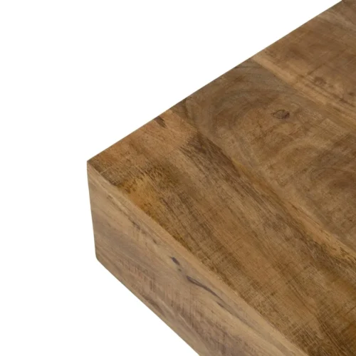 Table basse bois de mindi clair socle en retrait Ethan Chloé 120 cm — vue 3