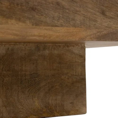 Table basse bois de mindi clair socle en retrait Ethan Chloé 120 cm — vue 5
