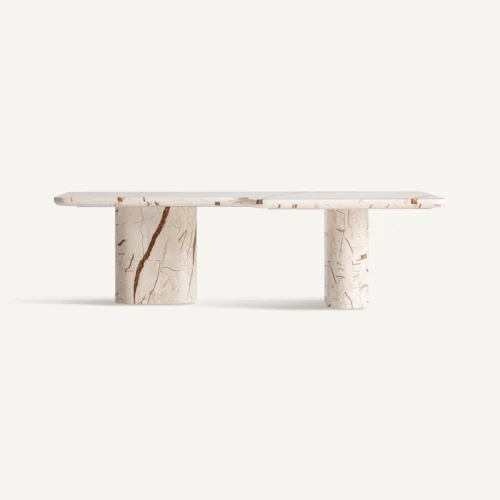 Table basse marbre beige veiné 135 cm Vical Home