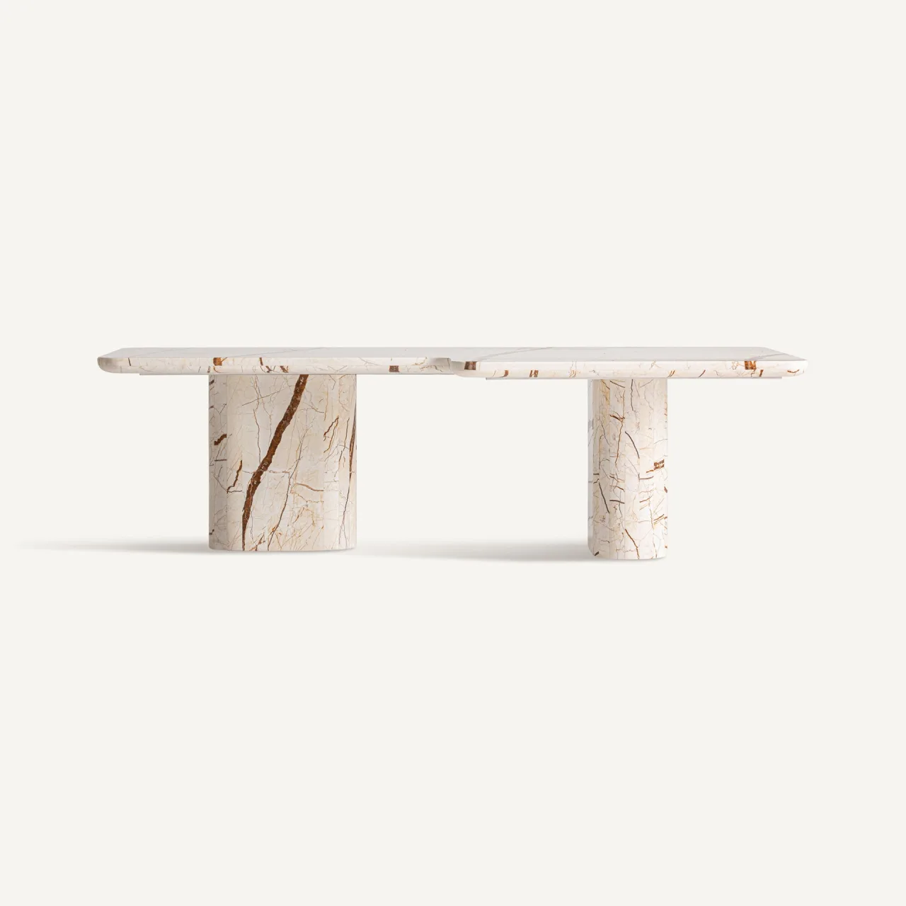 Table basse marbre beige veiné 135 cm Vical Home