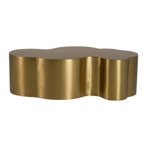 Table basse métal doré Kelowna découpée en nuage Ethan Chloé 130 cm — vue 3