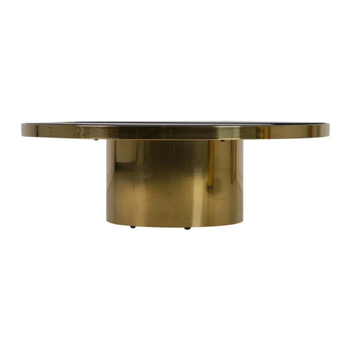 Table basse miroir bleu et noir plateau en vagues Ethan Chloé 100 cm — vue 6