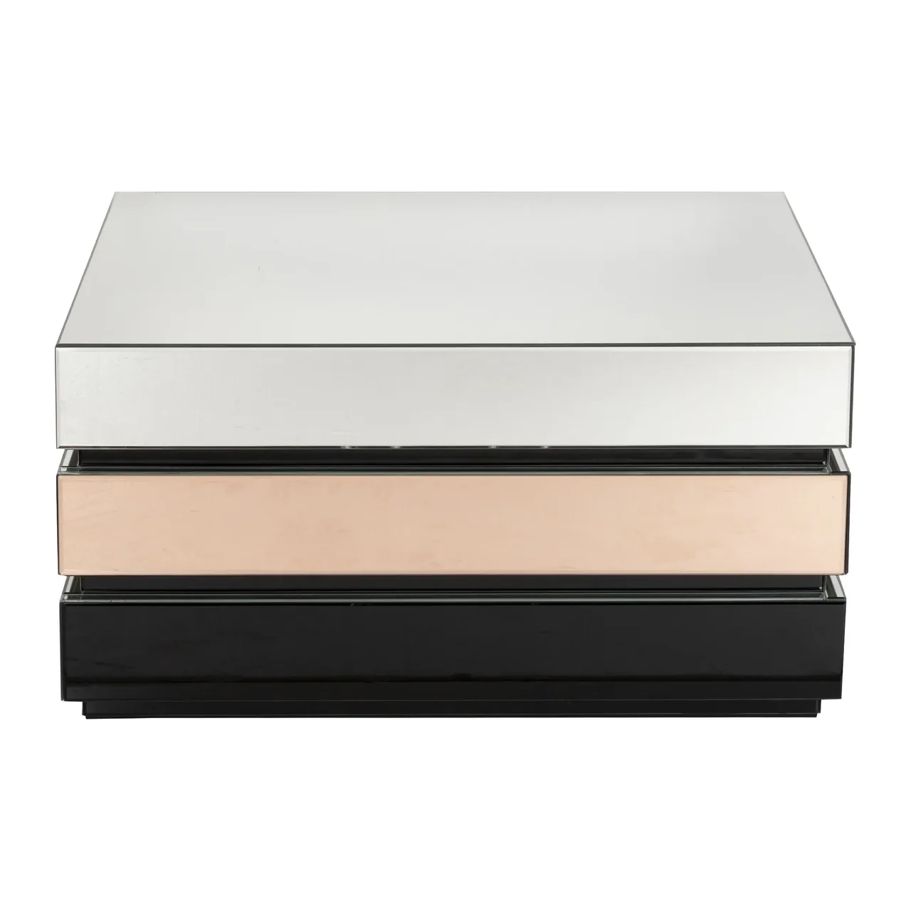 Table basse miroir cuivre rose Aurham plateau carré Ethan Chloé 90,7 cm — vue 3