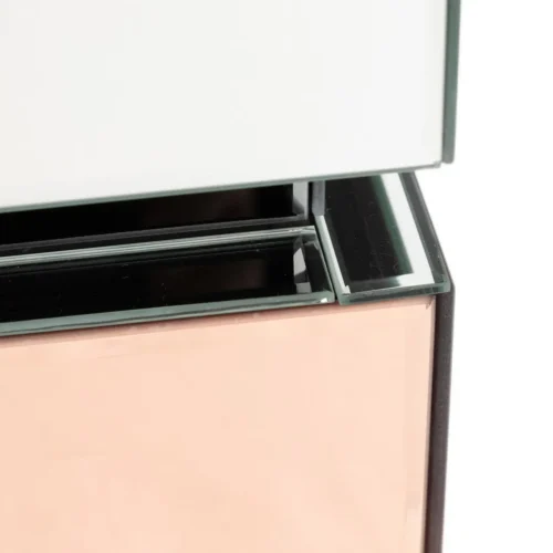 Table basse miroir cuivre rose Aurham plateau carré Ethan Chloé 90,7 cm — vue 7
